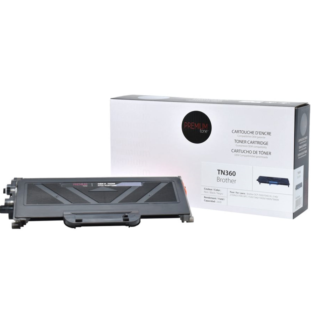 Compatible BROTHER TN-360 Black Toner Cartridge Premium Quality - Cartouches Certifiées