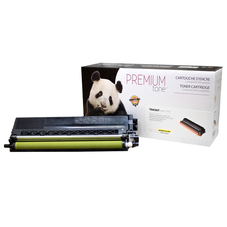 Compatible BROTHER TN-436Y Yellow Toner Cartridge Premium Quality - Cartouches Certifiées