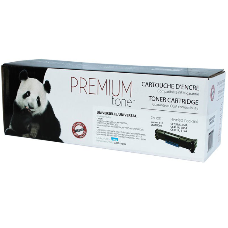 Compatible CANON 118 (2661B001) Cyan Toner Cartridge Premium Quality - Cartouches Certifiées