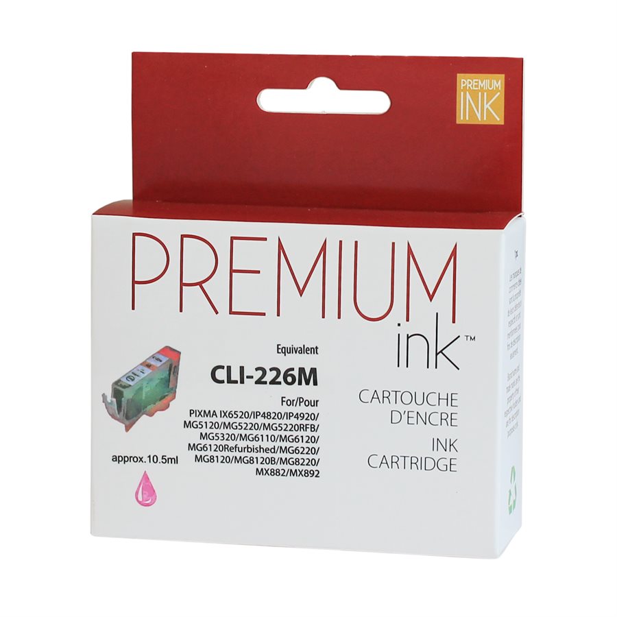Compatible CANON CLI-226 (4548B001) Magenta Inkjet Cartridge Premium Quality - Cartouches Certifiées
