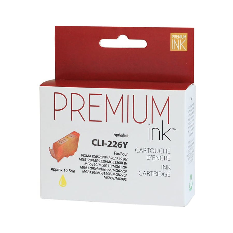 Compatible CANON CLI-226 (4549B001) Yellow Inkjet Cartridge Premium Quality - Cartouches Certifiées