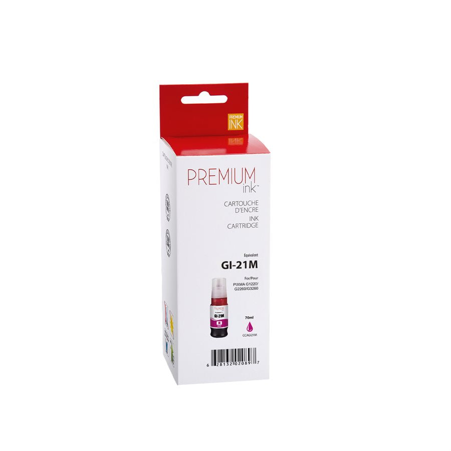 Compatible CANON GI-21 (4538C001) Magenta Inkjet Cartridge Premium Quality - Cartouches Certifiées