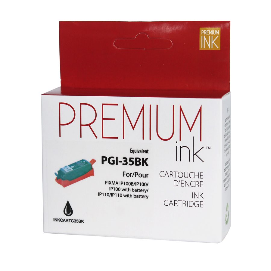 Compatible CANON PGI-35 (1509B002) Black Inkjet Cartridge Premium Quality - Cartouches Certifiées