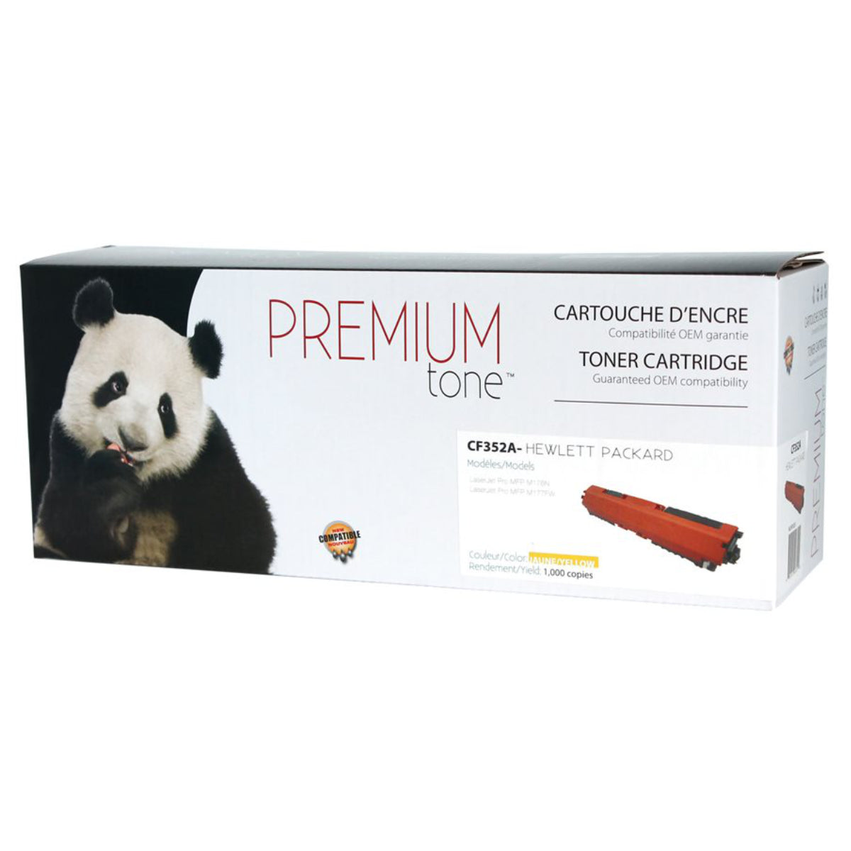Compatible HP (130A) Yellow Toner Cartridge Premium Quality - Cartouches Certifiées