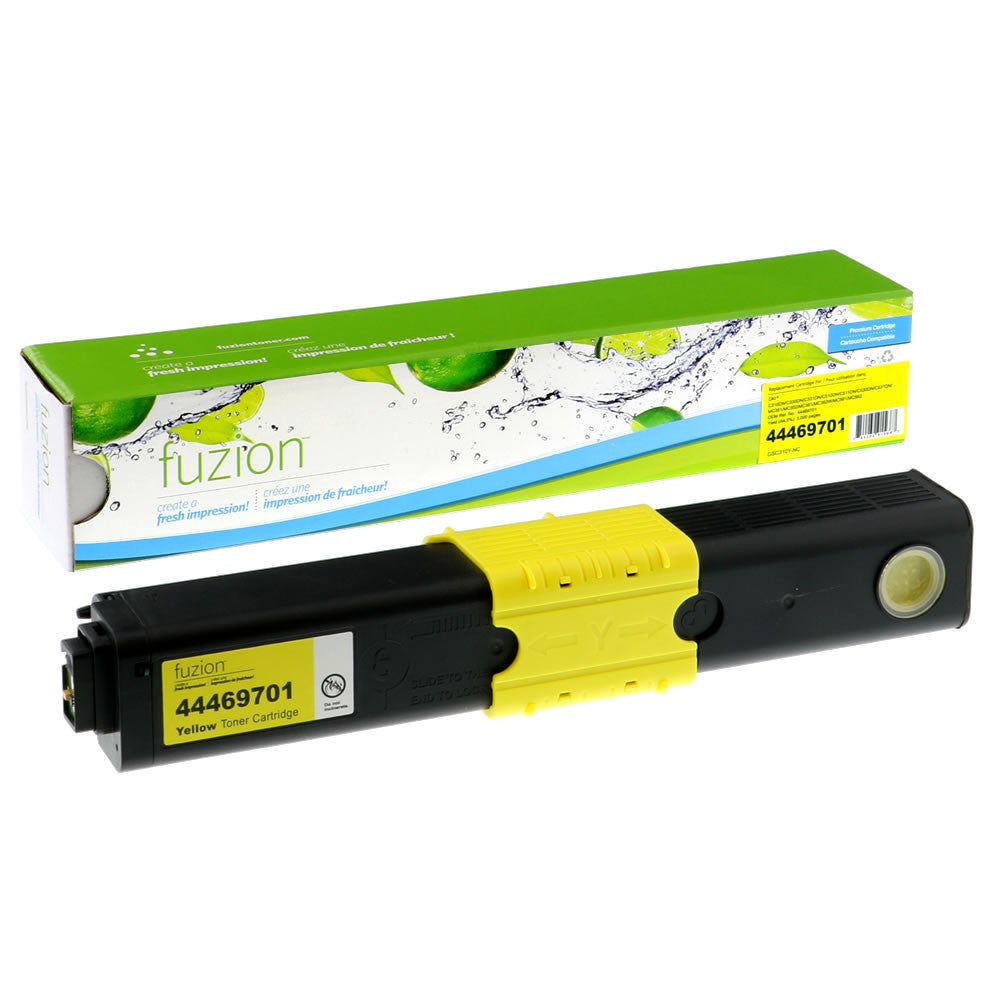 Cartridges for Compatible OKIDATA 44469701 Yellow Toner Cartridge Premium Quality - Cartouches Certifiées