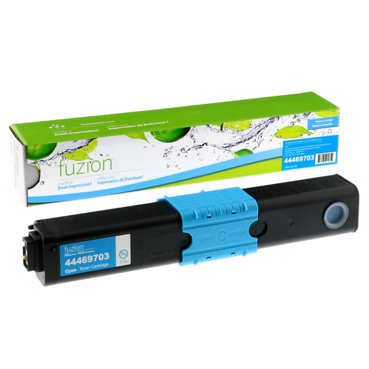 Cartridges for Compatible OKIDATA 44469703 Cyan Toner Cartridge Premium Quality - Cartouches Certifiées