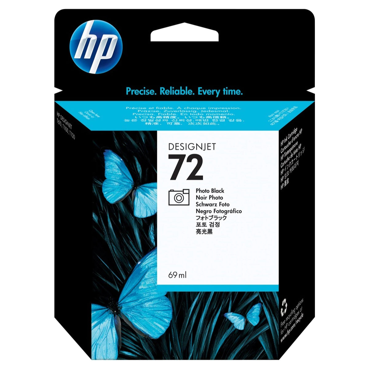 HP 72 - 69ml (C9397A) Photo Black Original Inkjet Cartridge - Cartouches Certifiées