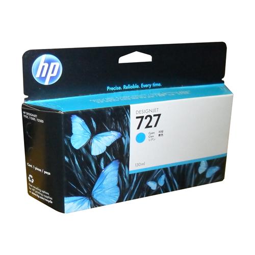 HP 727 - 130 ml (B3P19A) Cyan Original Inkjet Cartridge - Cartouches Certifiées