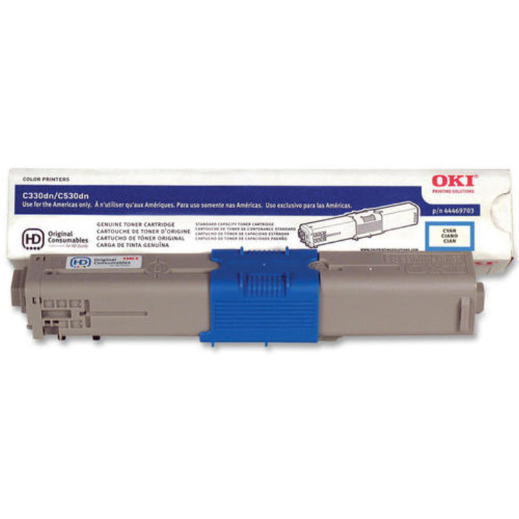 Cartridges for OKIDATA 44469703 Cyan Original Toner Cartridge  -  Cartouches Certifiées