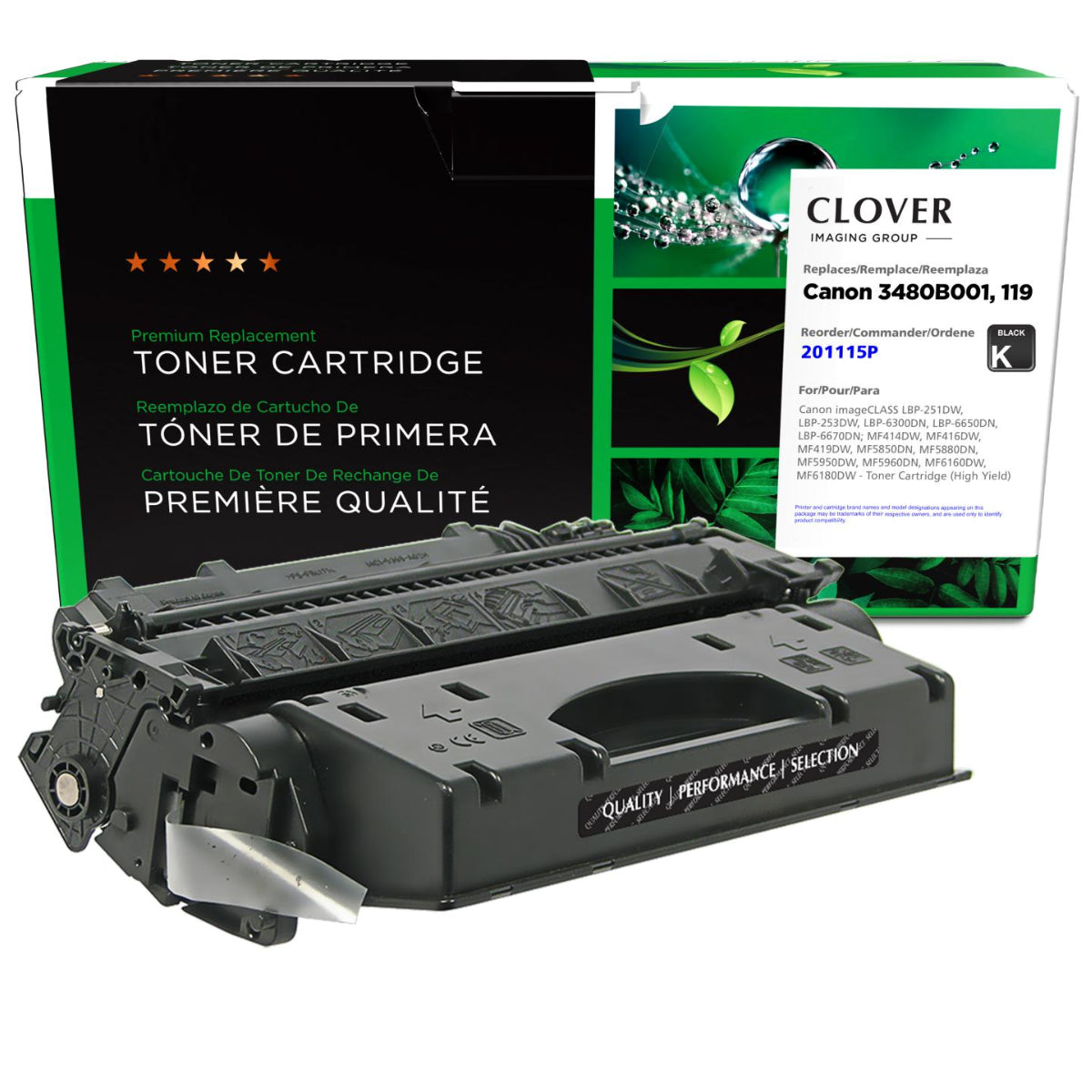 Refurbished CANON 119 (3479B001) Black Toner Cartridge - Cartouches Certifiées