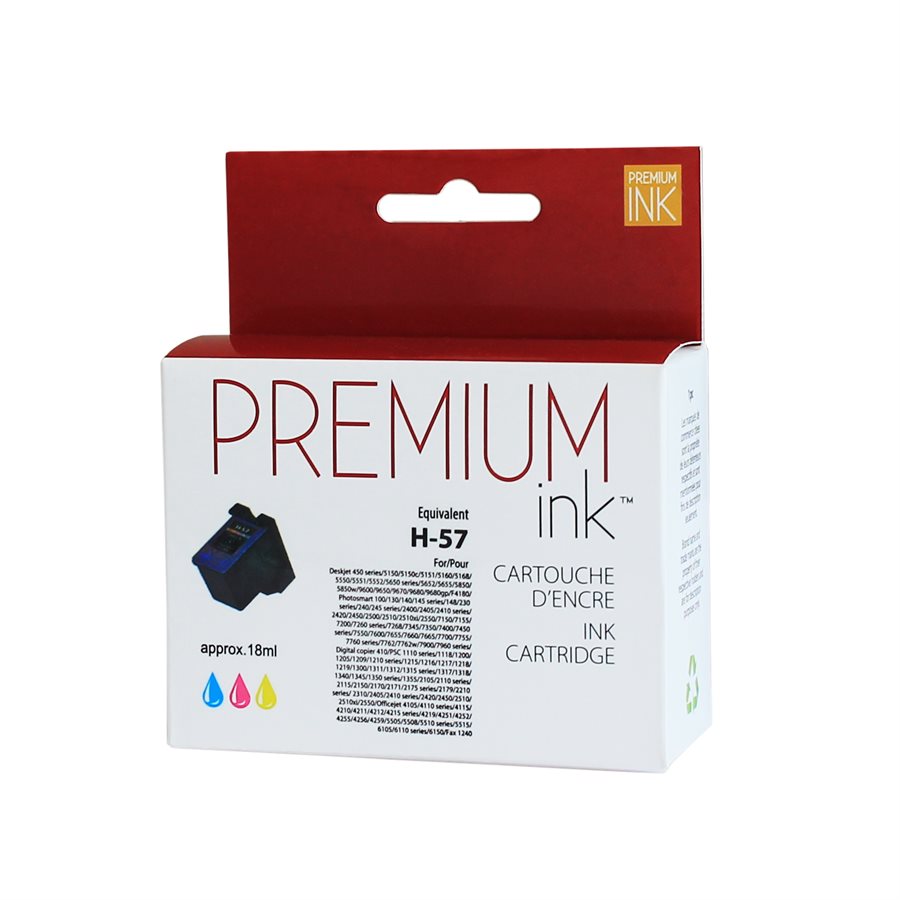 Refurbished HP 57 (C6657AN) Color Inkjet Cartridge - Cartouches Certifiées