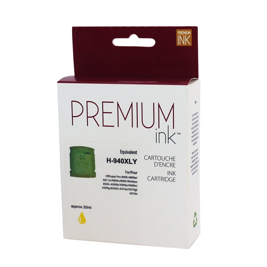 Refurbished HP 940XL (C4909AN) Yellow Inkjet Cartridge - Cartouches Certifiées