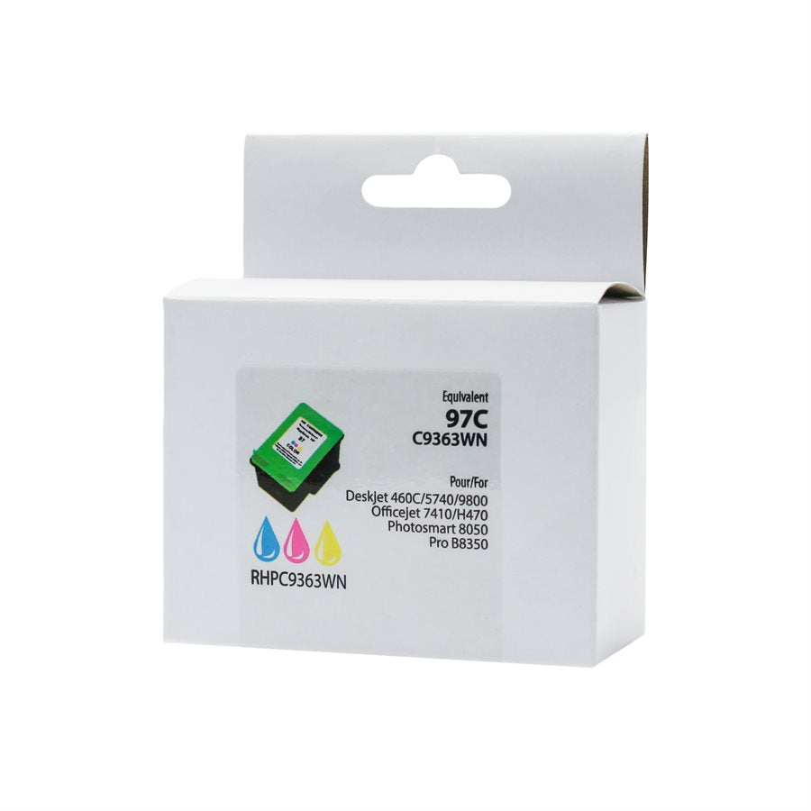 Refurbished HP 97 (C9363WN) Color Inkjet Cartridge - Cartouches Certifiées