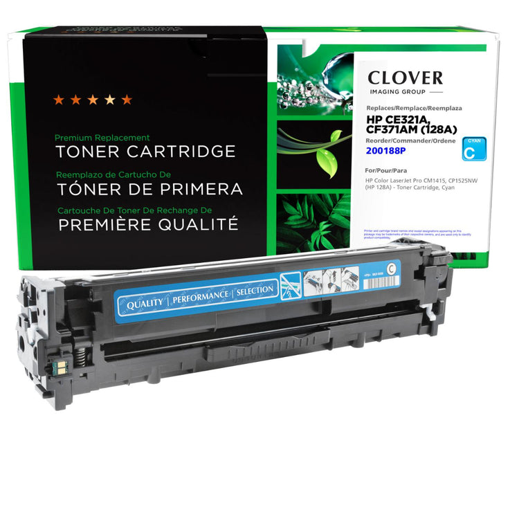 Refurbished HP (128A) Cyan Toner Cartridge - Cartouches Certifiées
