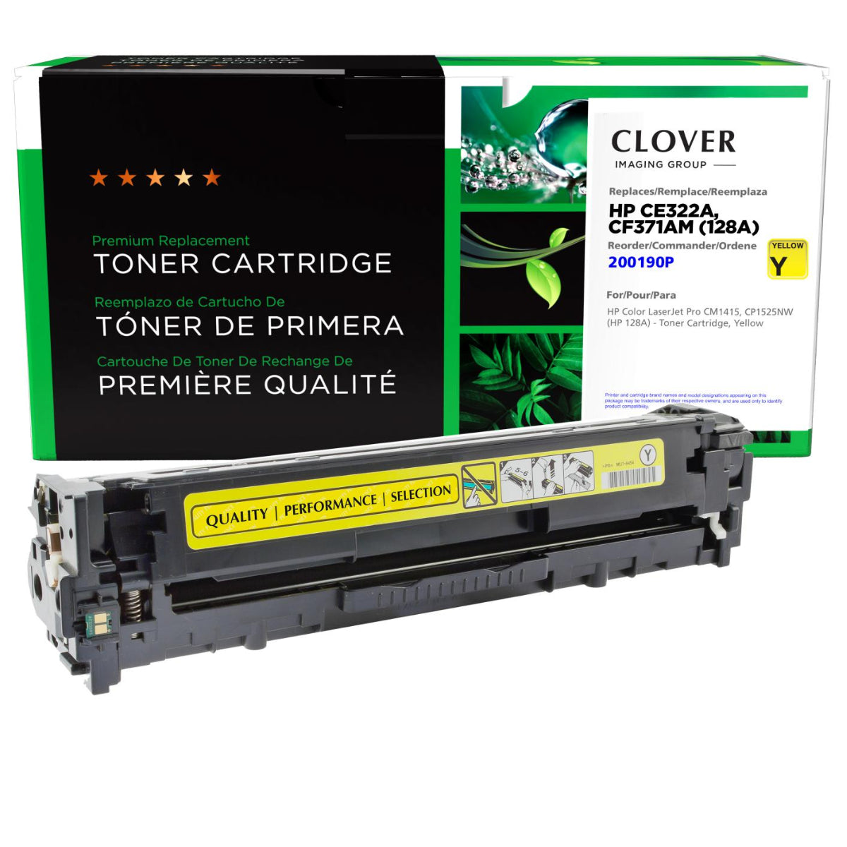 Refurbished HP (128A) Yellow Toner Cartridge - Cartouches Certifiées