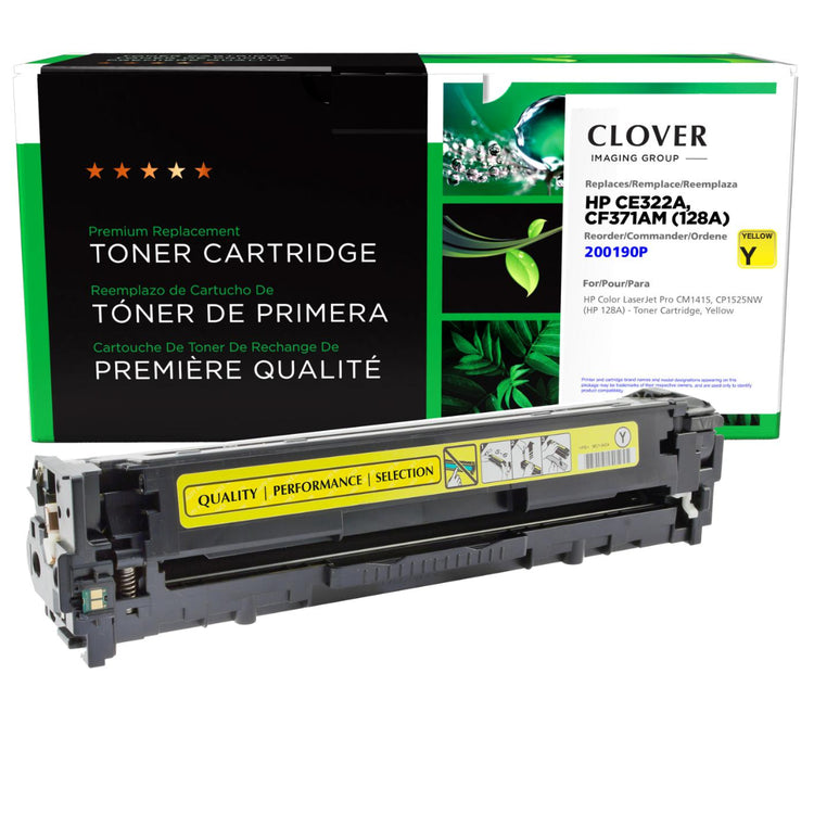 Refurbished HP (128A) Yellow Toner Cartridge - Cartouches Certifiées