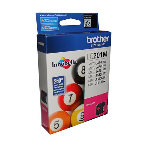 BROTHER LC201M Magenta Original Inkjet Cartridge - Cartouches Certifiées