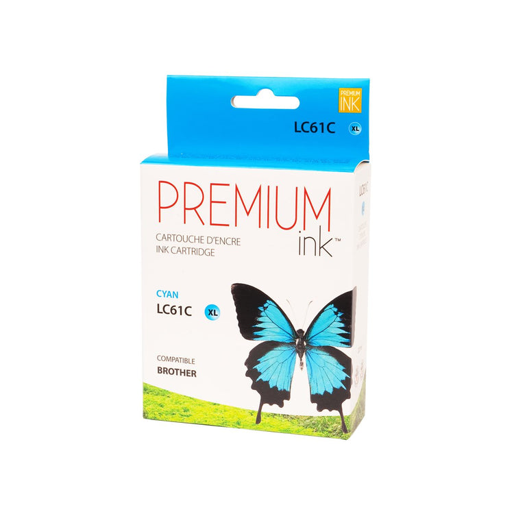 Compatible BROTHER LC65C Cyan Inkjet Cartridge Premium Quality - Cartouches Certifiées