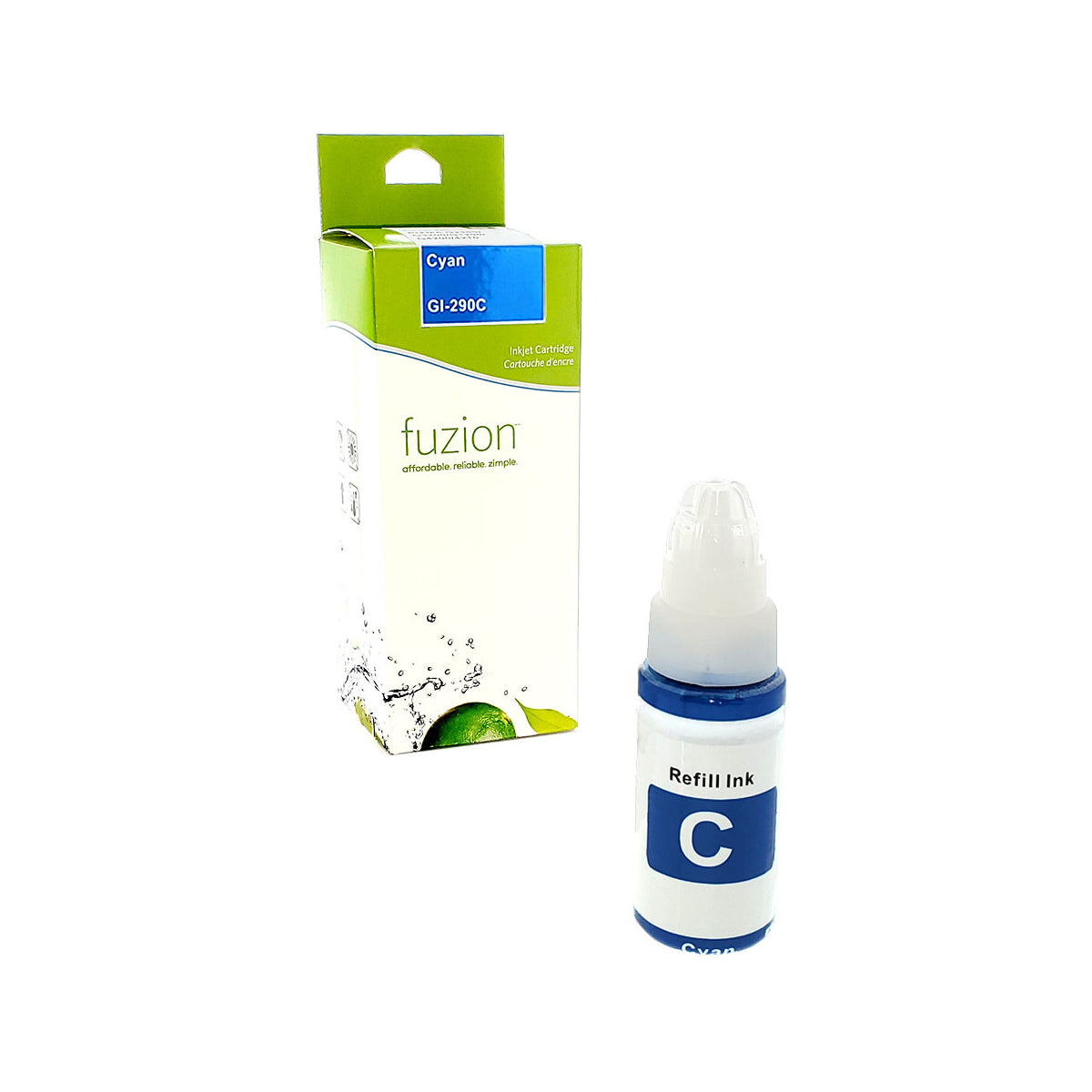 Compatible CANON GI-290C (1596C001) Cyan Inkjet Cartridge - Cartouches Certifiées