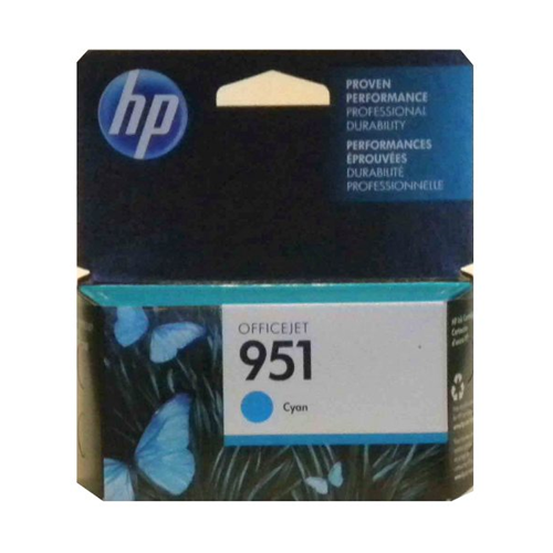 HP 951 (CN050AN) Cyan Original Inkjet Cartridge - Cartouches Certifiées