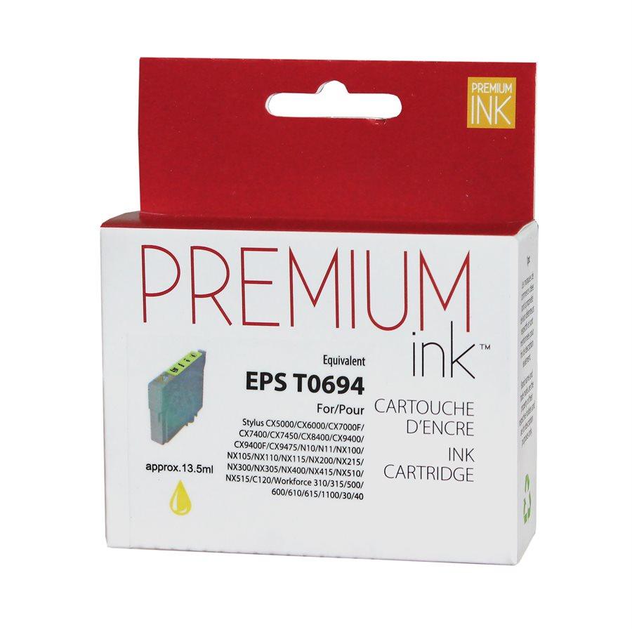 Compatible EPSON T069 (T069420) Yellow Inkjet Cartridge Premium Quality - Cartouches Certifiées