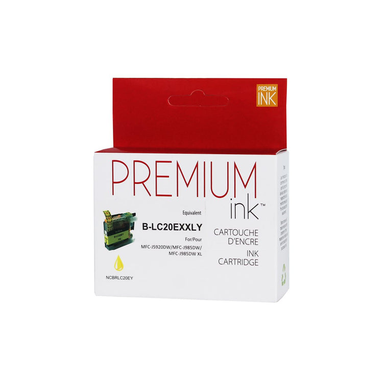 Compatible BROTHER LC20E Yellow Inkjet Cartridge Premium Quality - Cartouches Certifiées