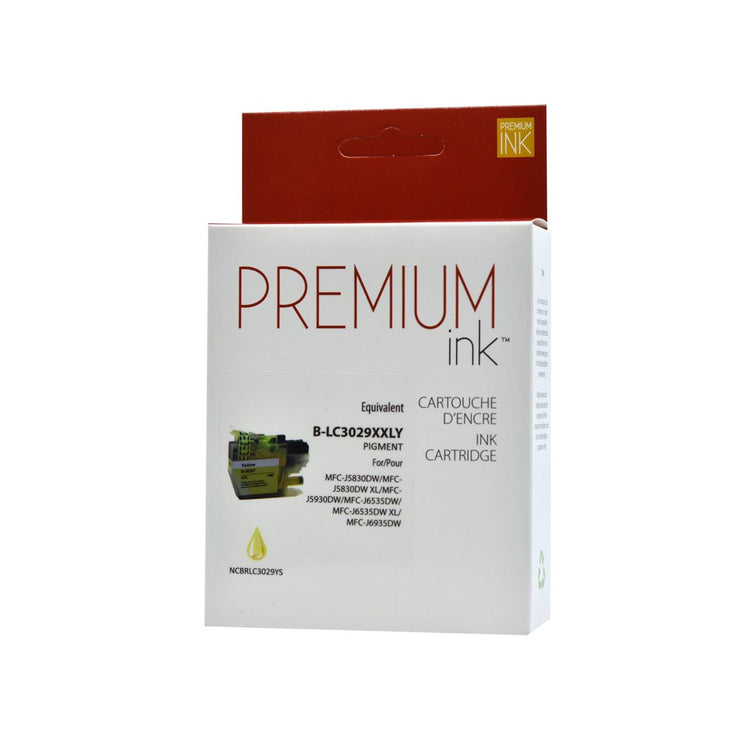 Compatible BROTHER LC3029Y Yellow Inkjet Cartridge Premium Quality - Cartouches Certifiées