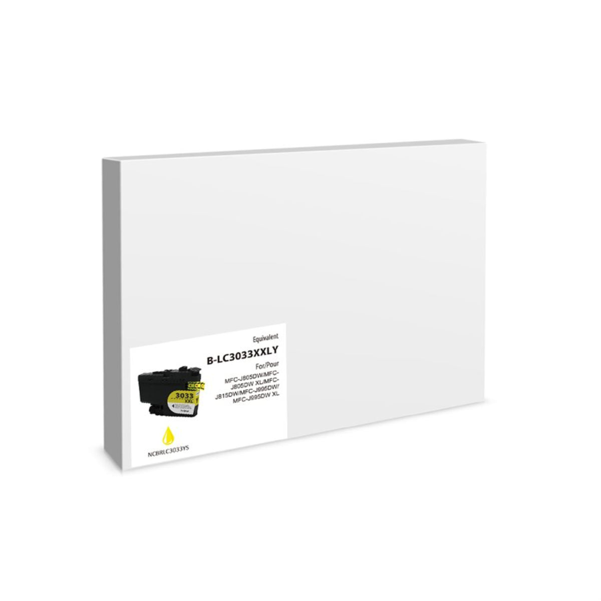 Compatible BROTHER LC3033Y Yellow Inkjet Cartridge Premium Quality - Cartouches Certifiées