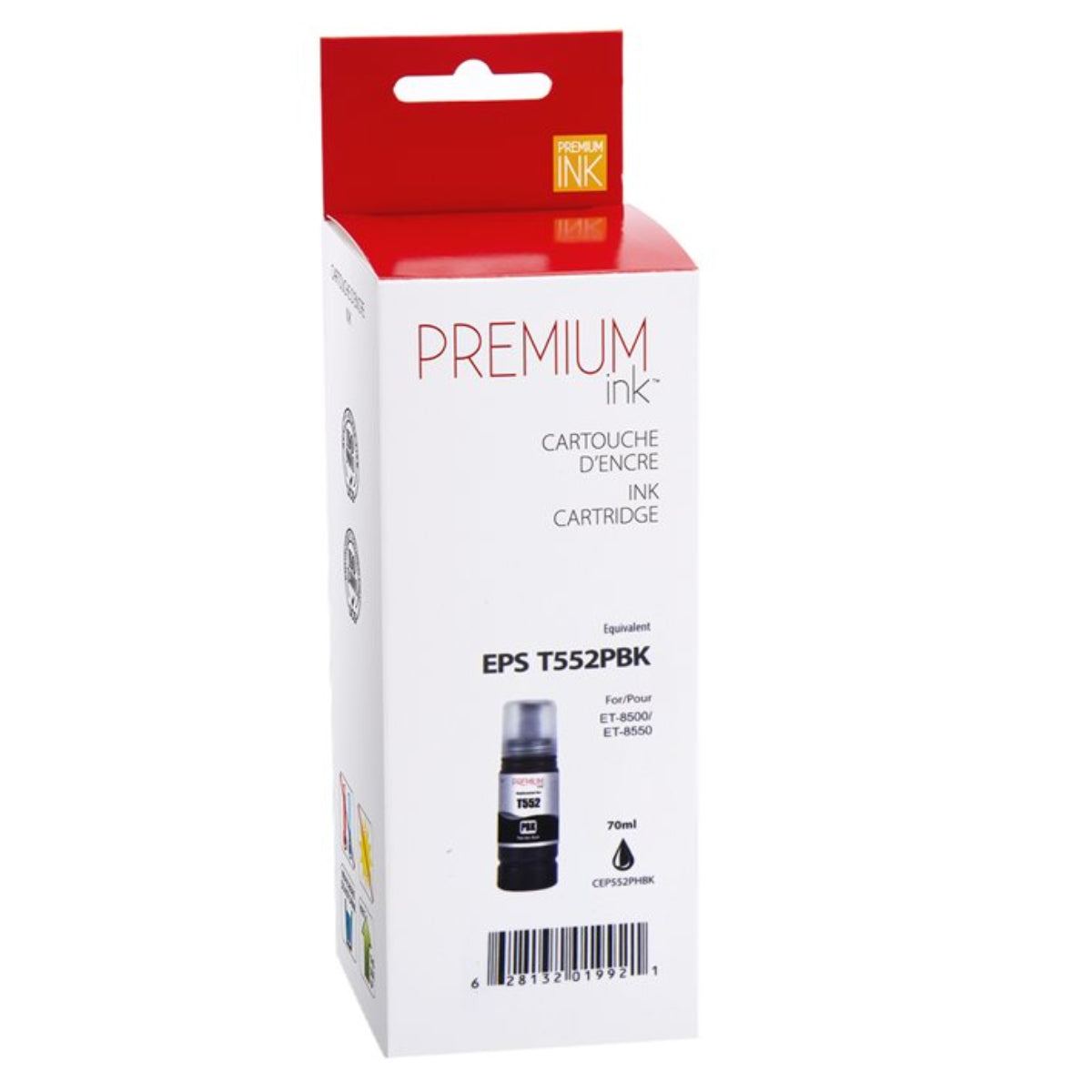 Compatible EPSON T552 (T552120-S) Photo Black Inkjet Cartridge Premium Quality - Cartouches Certifiées