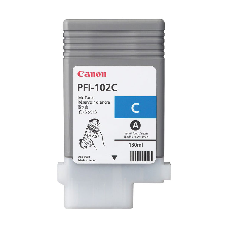 CANON PFI-102 (0896B001AA) Cyan Original Inkjet Cartridge - Cartouches Certifiées