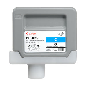 CANON PFI-301 (1487B001AA) Cyan Original Inkjet Cartridge - Cartouches Certifiées