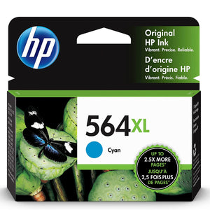 HP 564XL (CB323WN) Cyan Original Inkjet Cartridge - Cartouches Certifiées