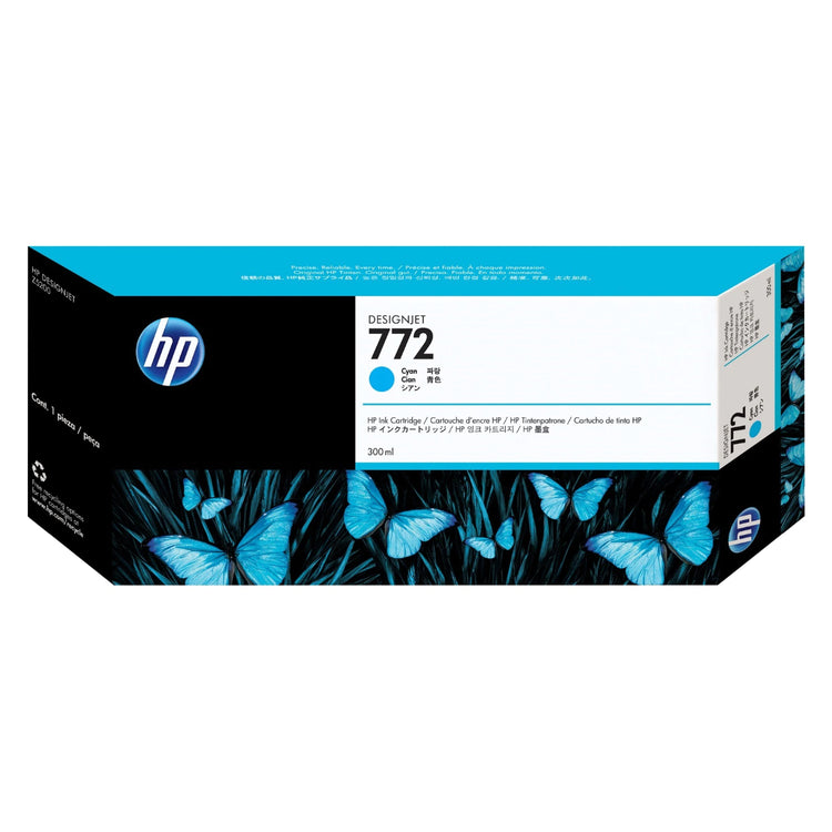 HP 772 - 300ml (CN636A) Cyan Original Inkjet Cartridge - Cartouches Certifiées