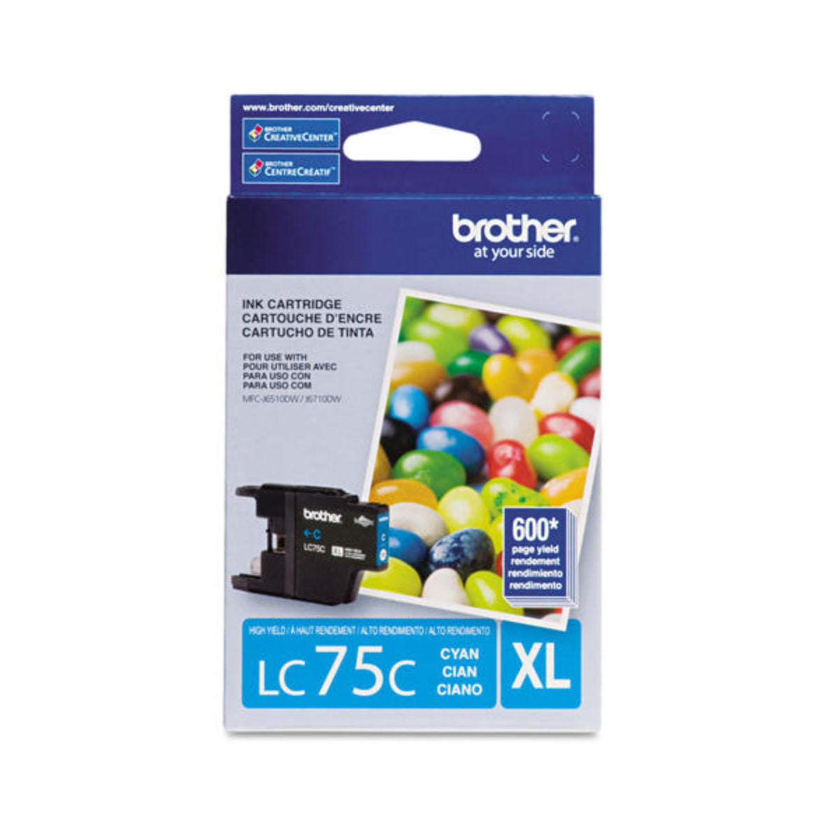 BROTHER LC75C Cyan Original Inkjet Cartridge - Cartouches Certifiées