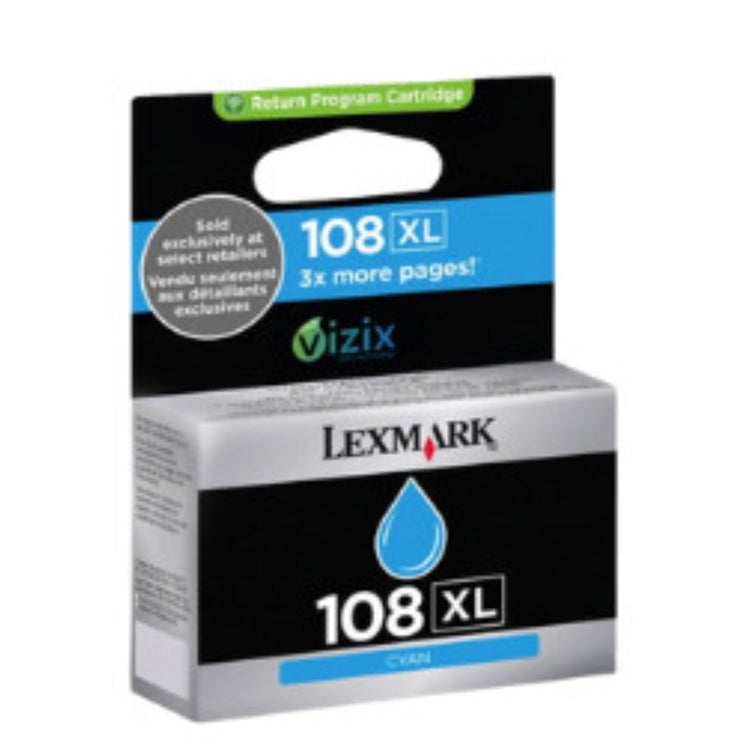 LEXMARK 108XL Cyan Original Inkjet Cartridge - Cartouches Certifiées