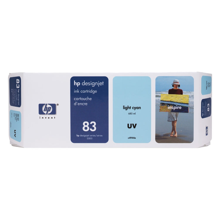 HP 83 - 680ml (C4944A) Light Cyan Original Inkjet Cartridge - Cartouches Certifiées