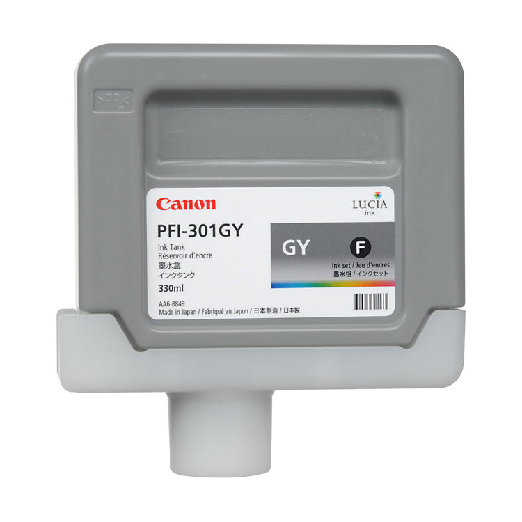 CANON PFI-301 (1495B001AA) Gray Original Inkjet Cartridge - Cartouches Certifiées