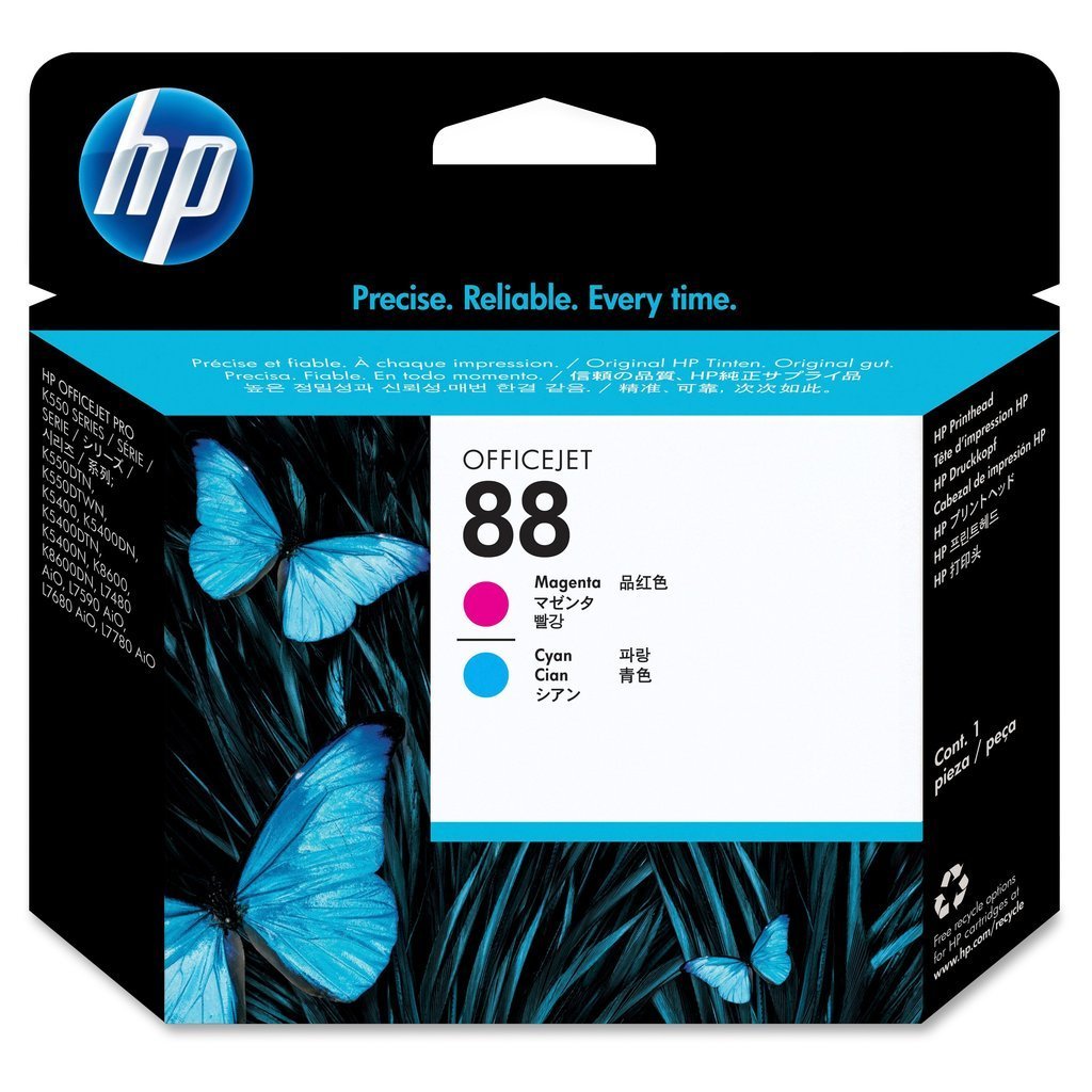 HP 88 (C9382A) Cyan and Magenta Original Printhead - Cartouches Certifiées