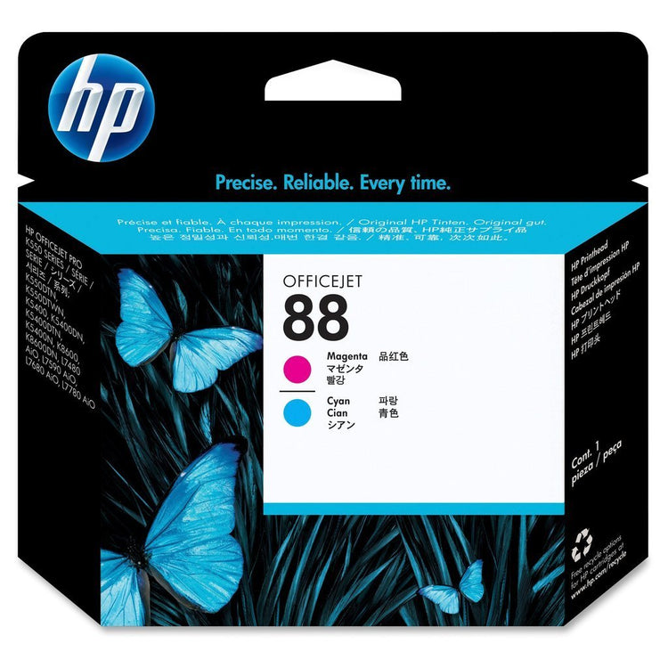 HP 88 (C9382A) Cyan and Magenta Original Printhead - Cartouches Certifiées