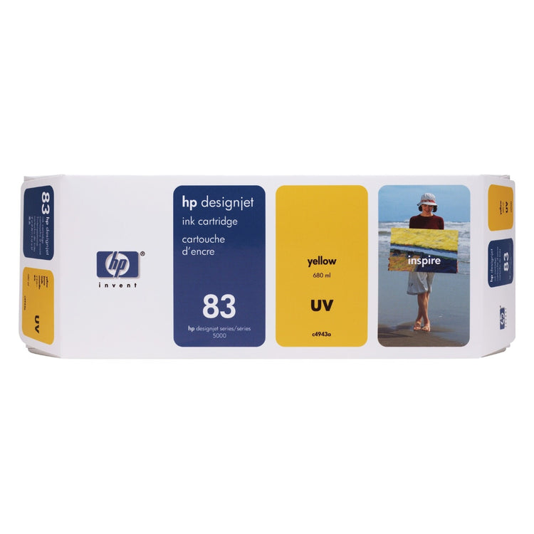 HP 83 - 680ml (C4943A) Yellow Original Inkjet Cartridge - Cartouches Certifiées