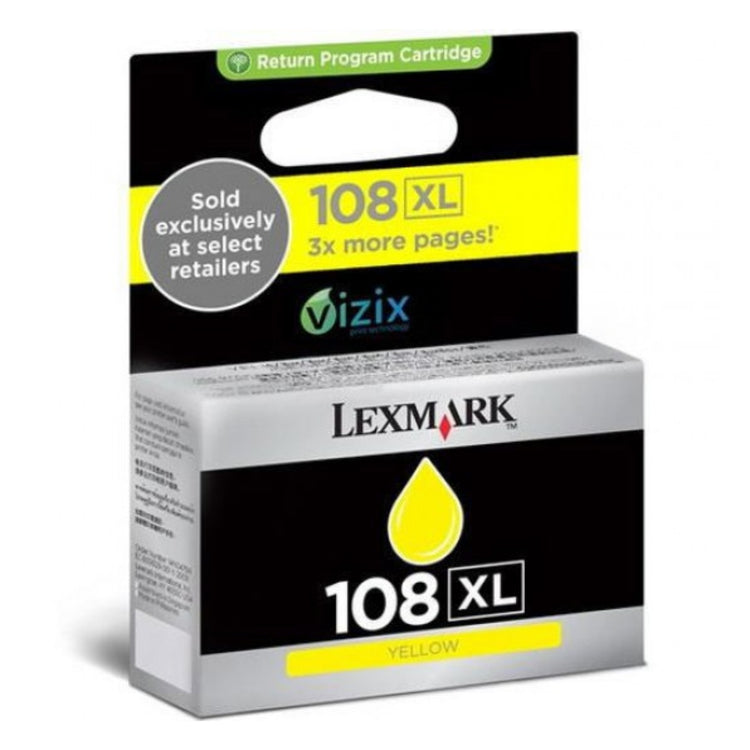 LEXMARK 108XL Yellow Original Inkjet Cartridge - Cartouches Certifiées