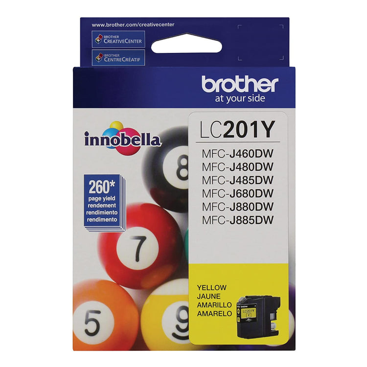 BROTHER LC201Y Yellow Original Inkjet Cartridge - Cartouches Certifiées