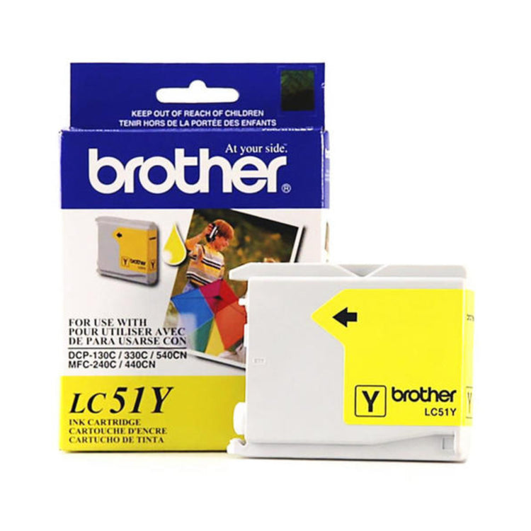 BROTHER LC51Y Yellow Original Inkjet Cartridge - Cartouches Certifiées