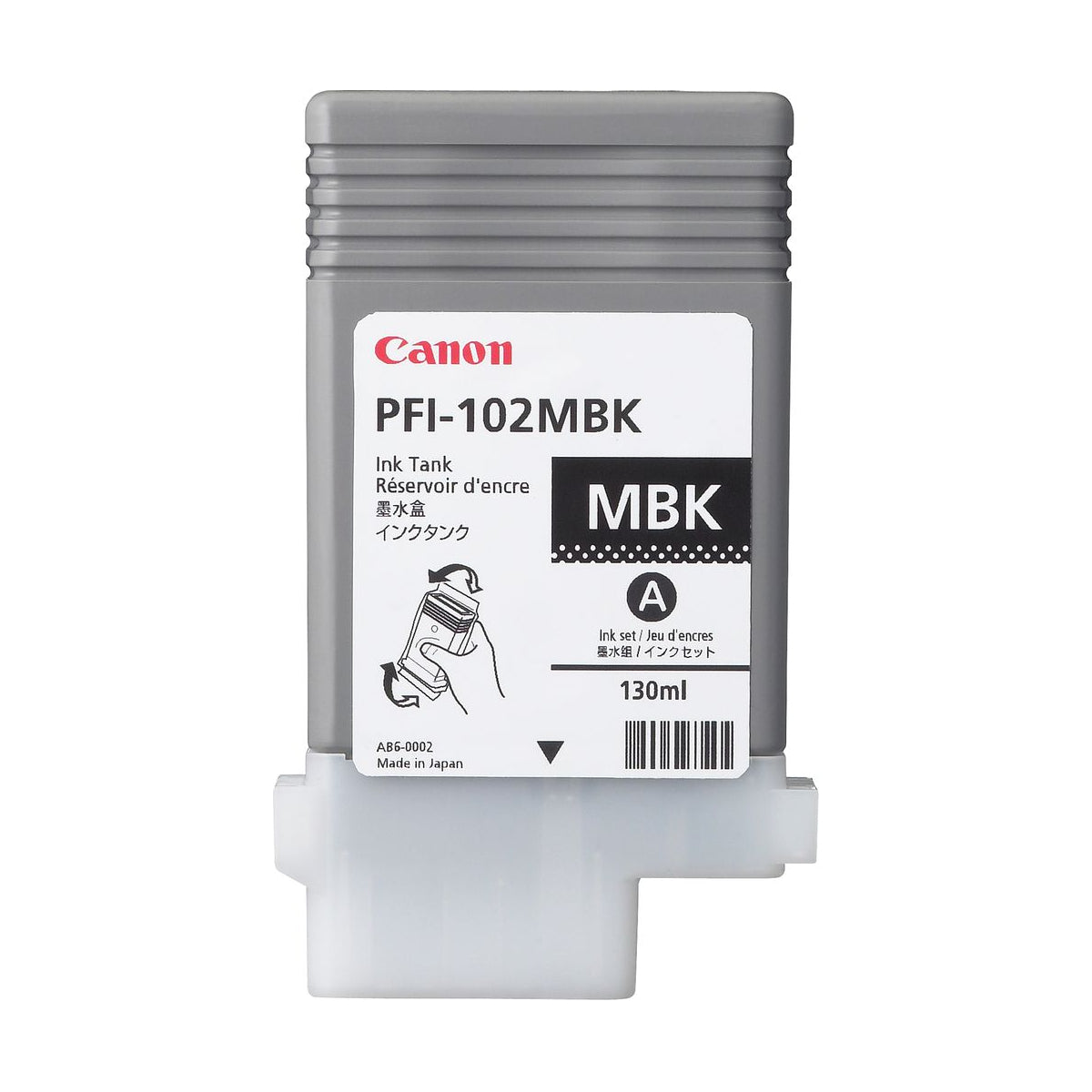CANON PFI-102 (0894B001AA) Matte Black Original Inkjet Cartridge - Cartouches Certifiées