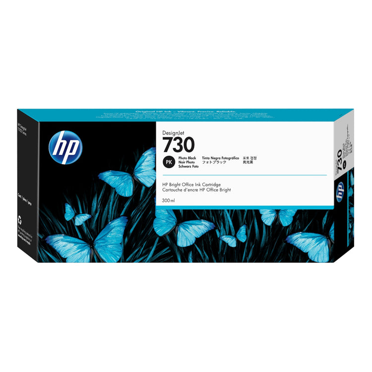 HP 730 - 300ml (P2V73A) Photo Black Original Inkjet Cartridge - Cartouches Certifiées