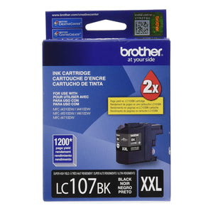BROTHER LC107BK Black Original Inkjet Cartridge - Cartouches Certifiées