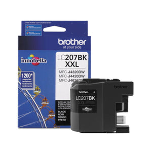 BROTHER LC207BK Black Original Inkjet Cartridge - Cartouches Certifiées