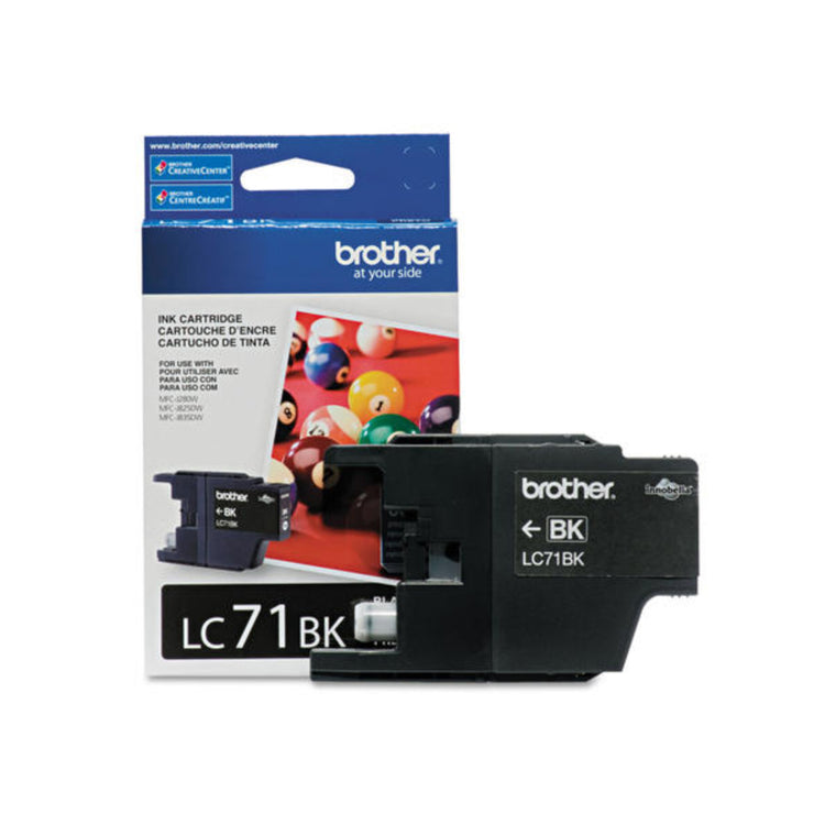 BROTHER LC71BK Black Original Inkjet Cartridge - Cartouches Certifiées