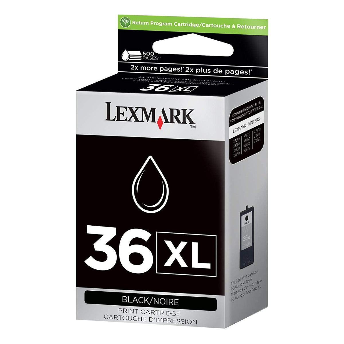 LEXMARK 36XL Black Original Inkjet Cartridge - Cartouches Certifiées
