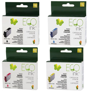Refurbished HP 564XL Set of 4 Black and Color Inkjet Cartridge - Cartouches Certifiées